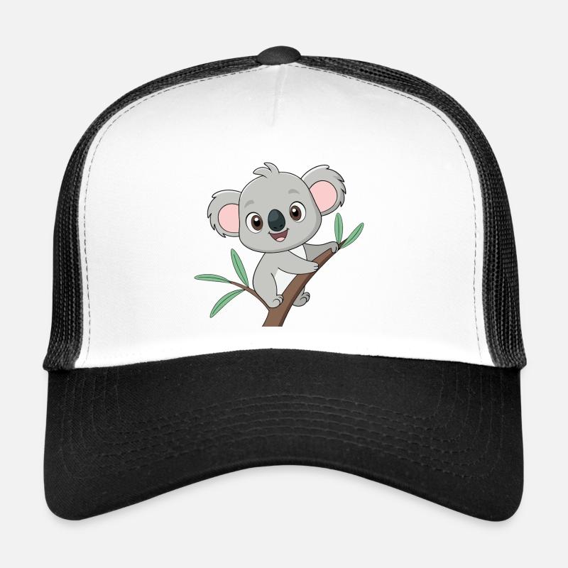 Bébé koala joyeux sur une branche Casquette trucker 