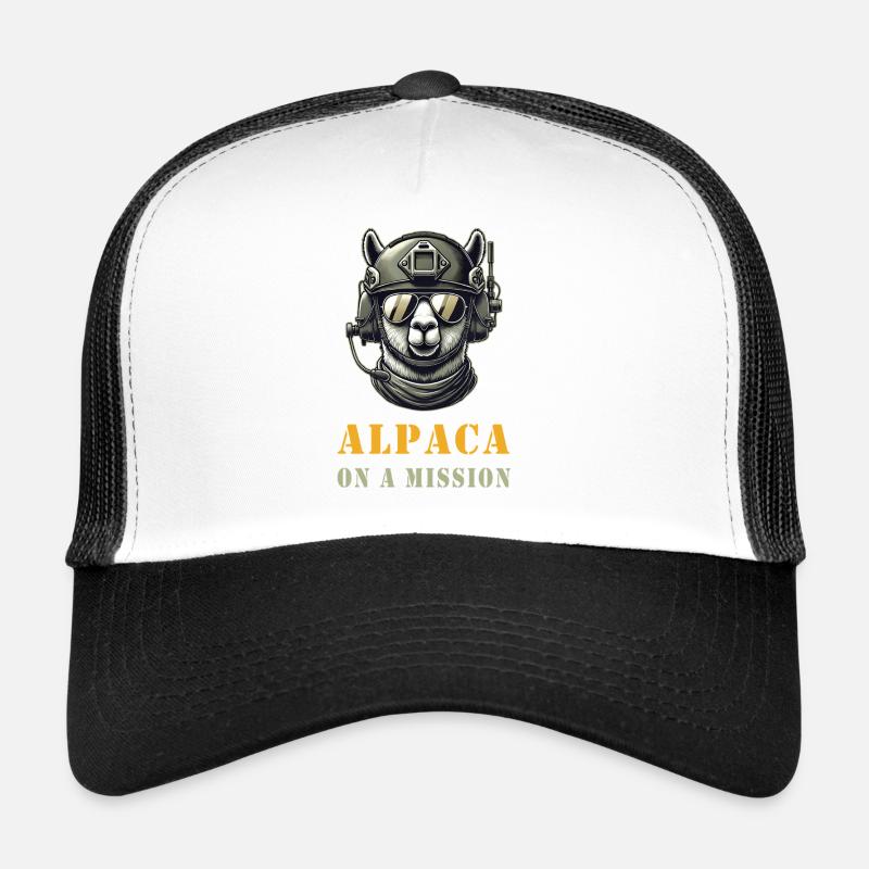 Alpaca in action Trucker Cap