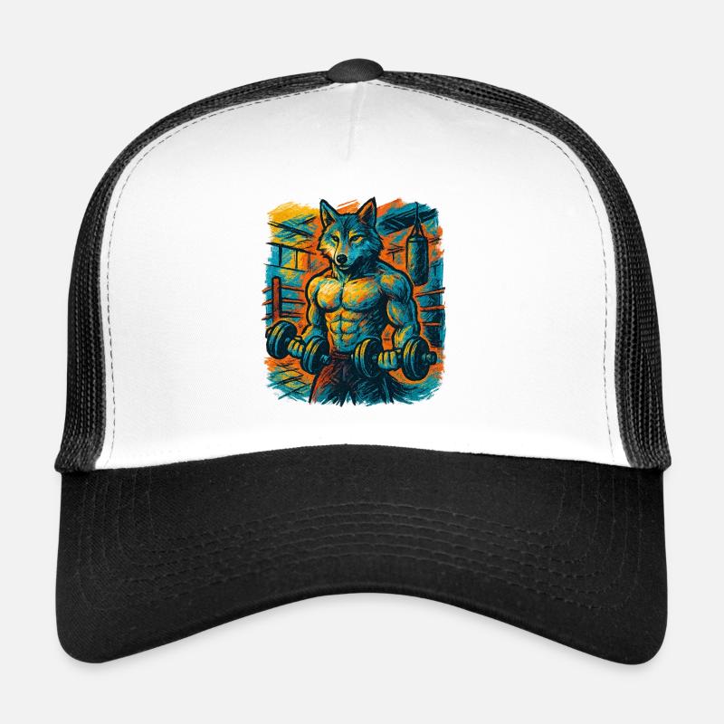 Wolf-strong gym strength Trucker Cap