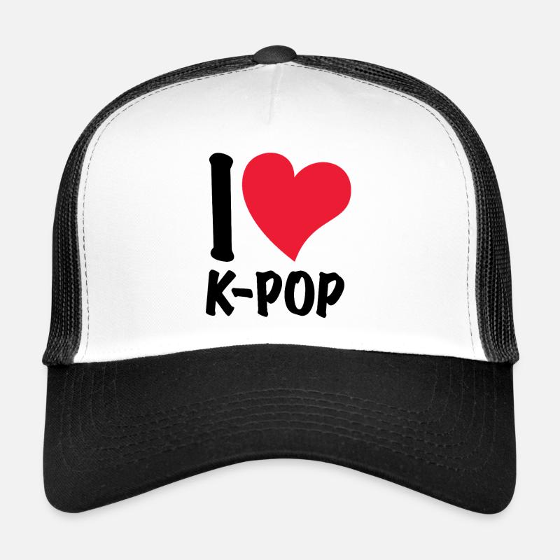 I Love K-Pop - Trucker Cap - white/black