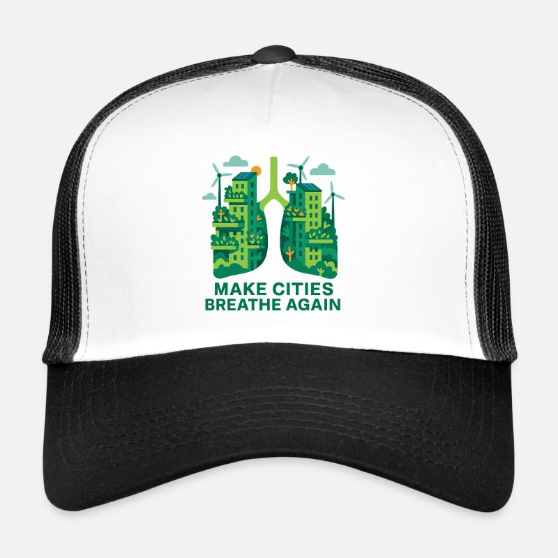 Urban Lungs - Trucker Cap - white/black