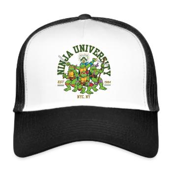 Teenage Mutant Ninja Turtles Ninja University - Trucker Cap - Weiß/Schwarz - Vorne