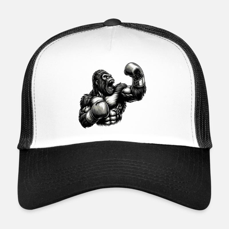 Gorille Boxer Fighter Boxing Roars Cadeau Casquette trucker 
