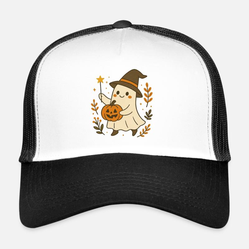 A witchy little ghost - Trucker Cap - white/black