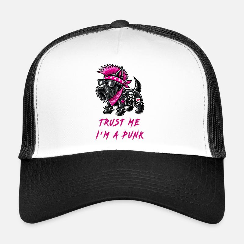 Scottish Terrier Punk Music Trucker Cap