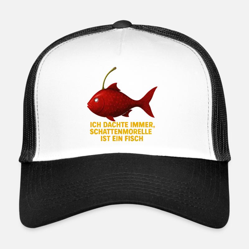 Fisch Schattenmorelle - Trucker Cap - Weiß/Schwarz