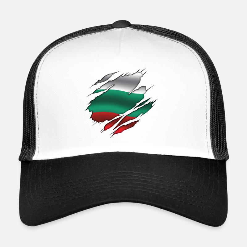 Bulgaria Flag - Bulgaria - Torn Flag Trucker Cap
