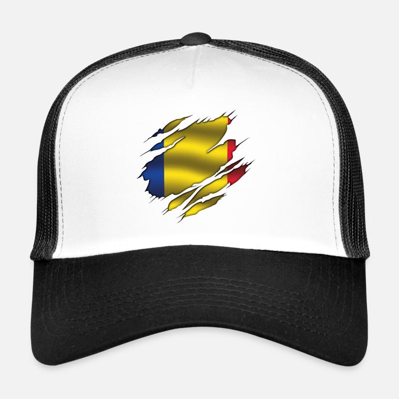 Romania Flag - Romania - Torn Flag Trucker Cap