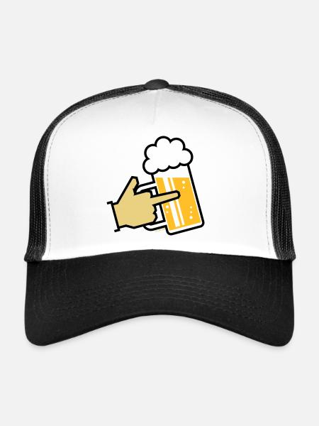 XFinger Symbol L3 - Trucker Cap - white/black - Front