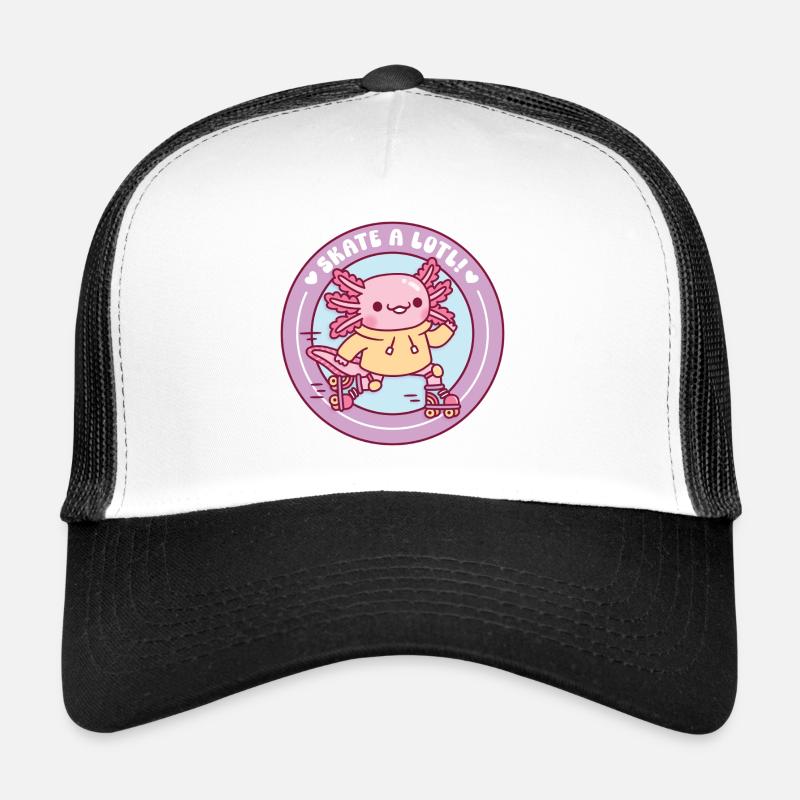 Mignon axolotl patinage à roulettes patin A Lotl Jeu de mots drôle Casquette trucker 