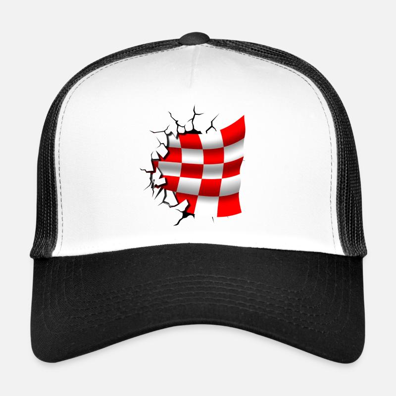 Bandera de Croacia - Croatia - Flag Broken Design Trucker Cap