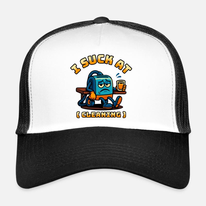 Ich seufze bei - Trucker Cap - Weiß/Schwarz