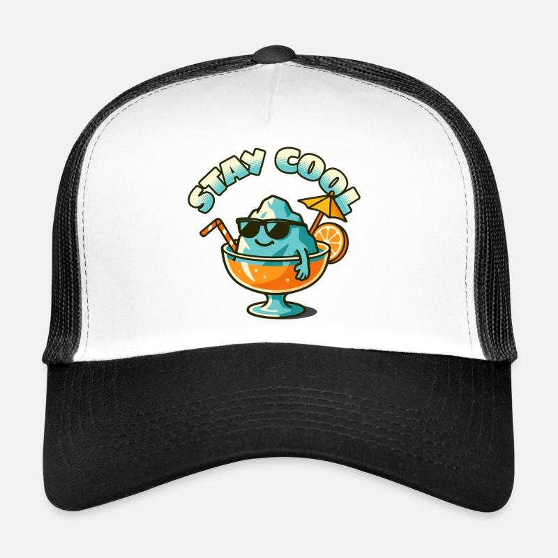 Stay Cool Isbjerg i Sommerglas - Trucker Cap - white/black