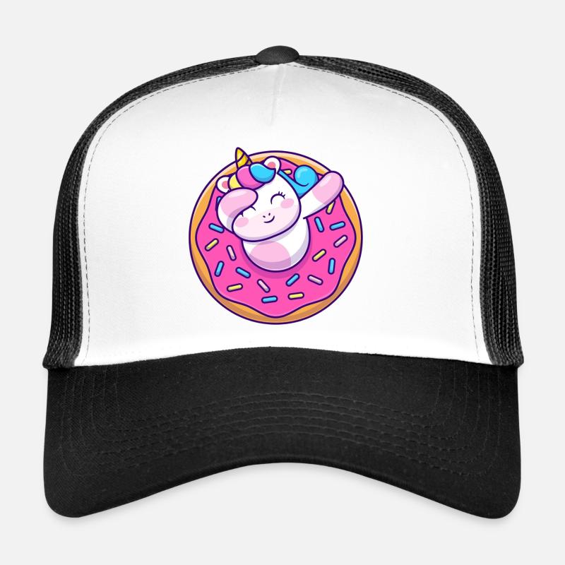 Whimsical Unicorn with Sprinkles on Donut Trucker Cap
