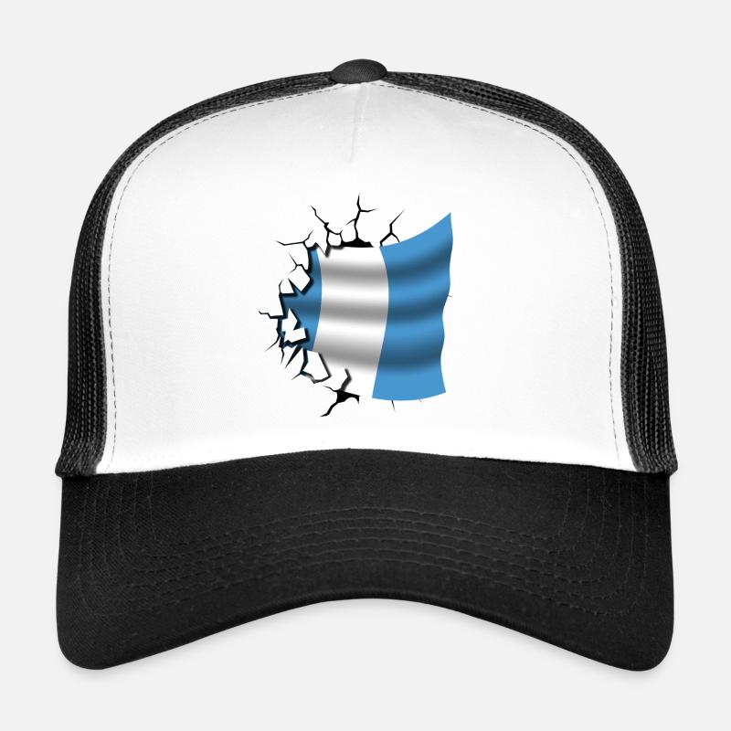 Drapeau du Guatemala - Guatemala - Drapeau Broken Des Casquette trucker 