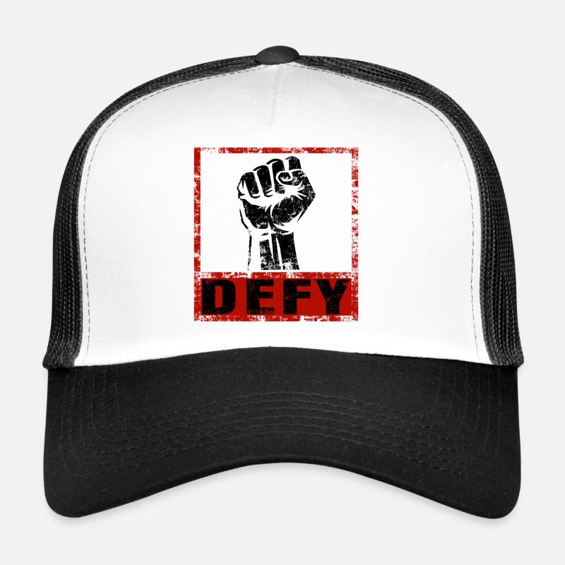 Strong & Clear – Statement Tee DEFY Trucker Cap