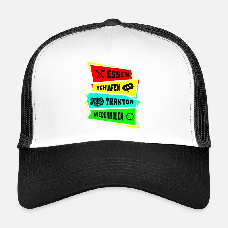 Manger dormir tracteur répéter Casquette trucker 