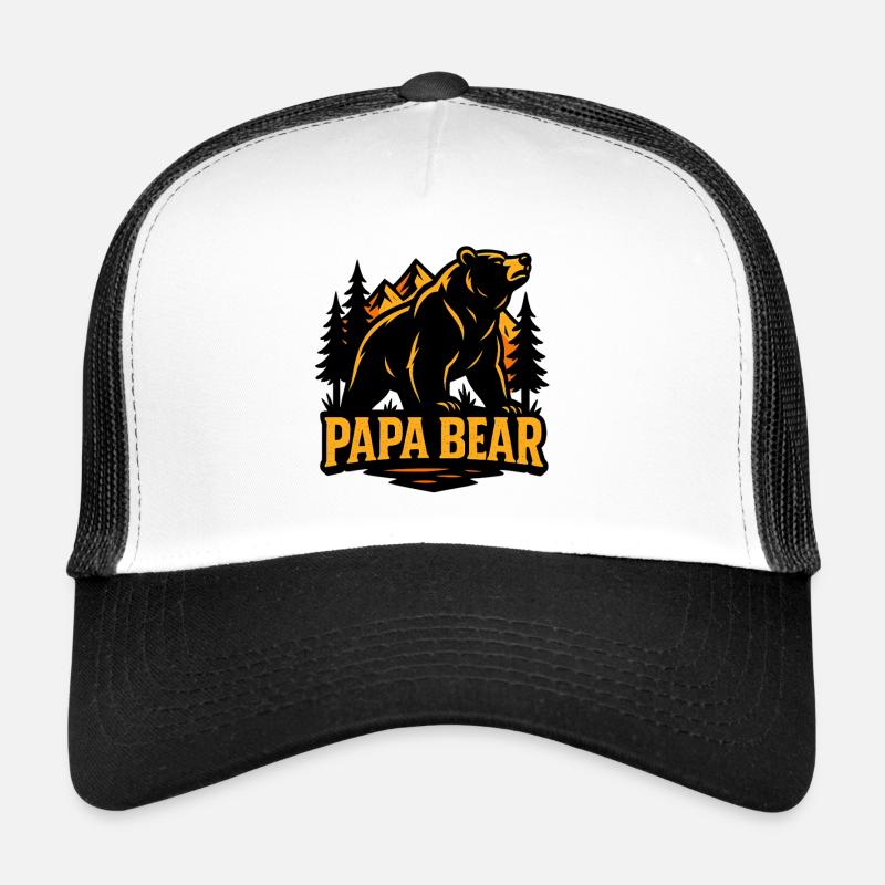 Papa Bear Mighty Forest Bear - Trucker Cap - white/black