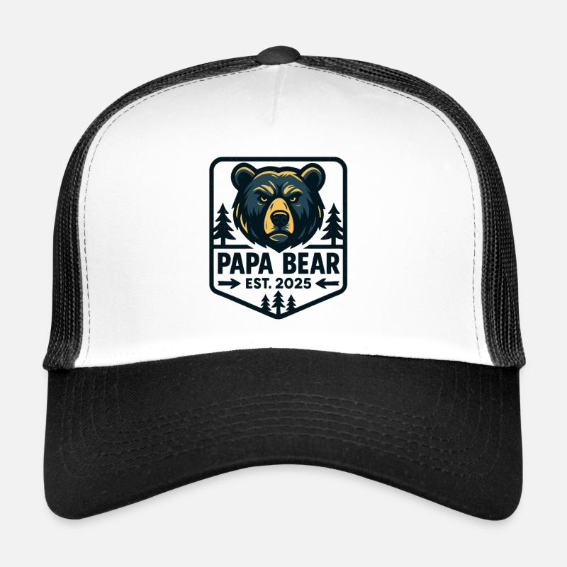 Papa Bear Est. 2025 - Trucker Cap - white/black