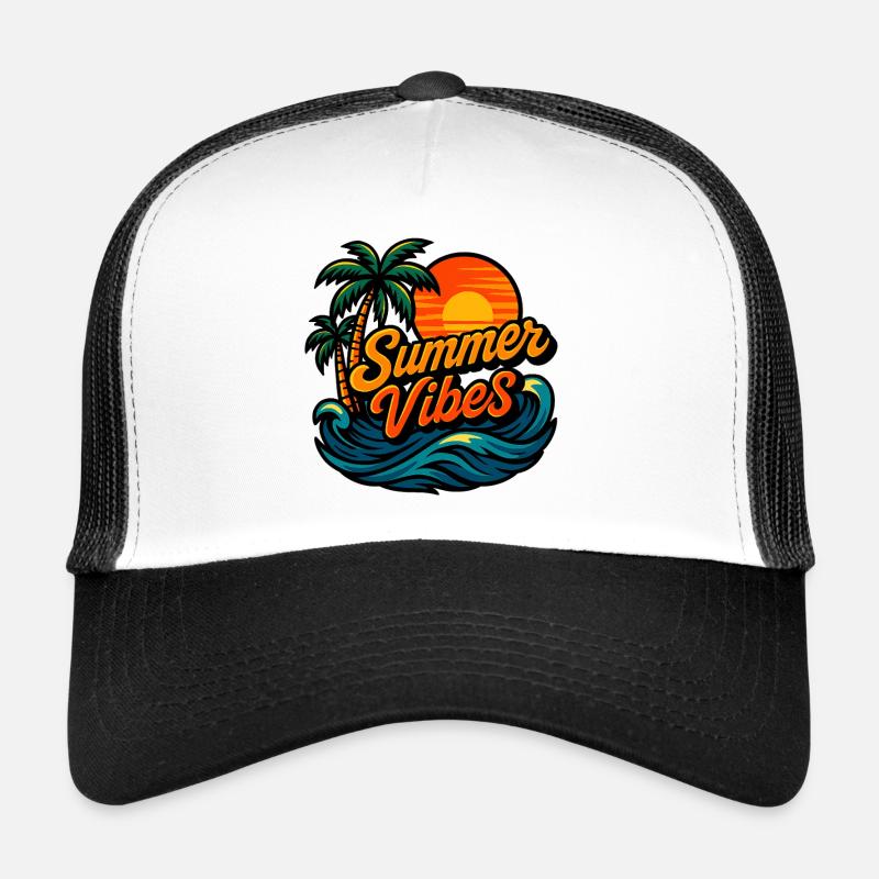 Tropical Sunset Summer Vibes Trucker Cap