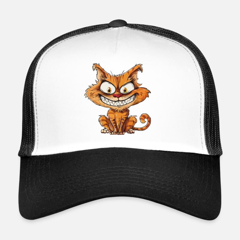 Crazy Cat, Crazy Cat with a Big Grin Trucker Cap