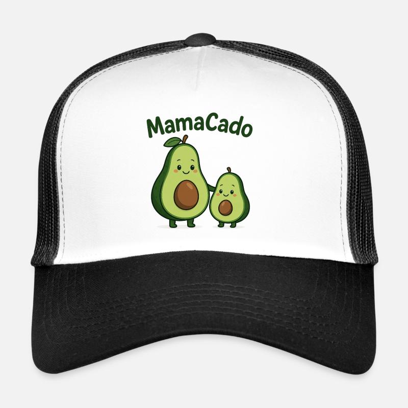 MamaCado – Avocado with Heart - Trucker Cap - white/black