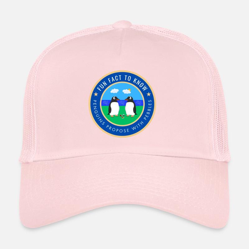 Penguins propose with pebbles Trucker Cap