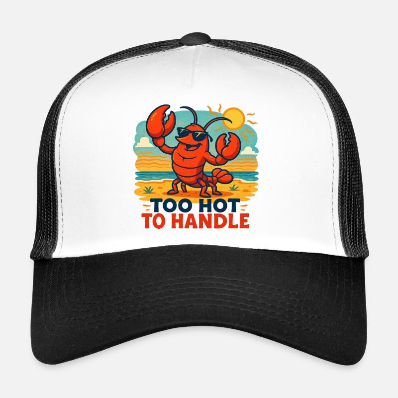 Lively Summer Lobster Illustration Trucker Cap