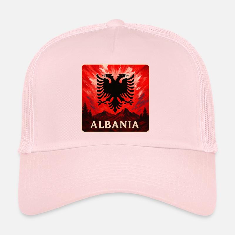 Albanie Double Eagle Design Casquette trucker 