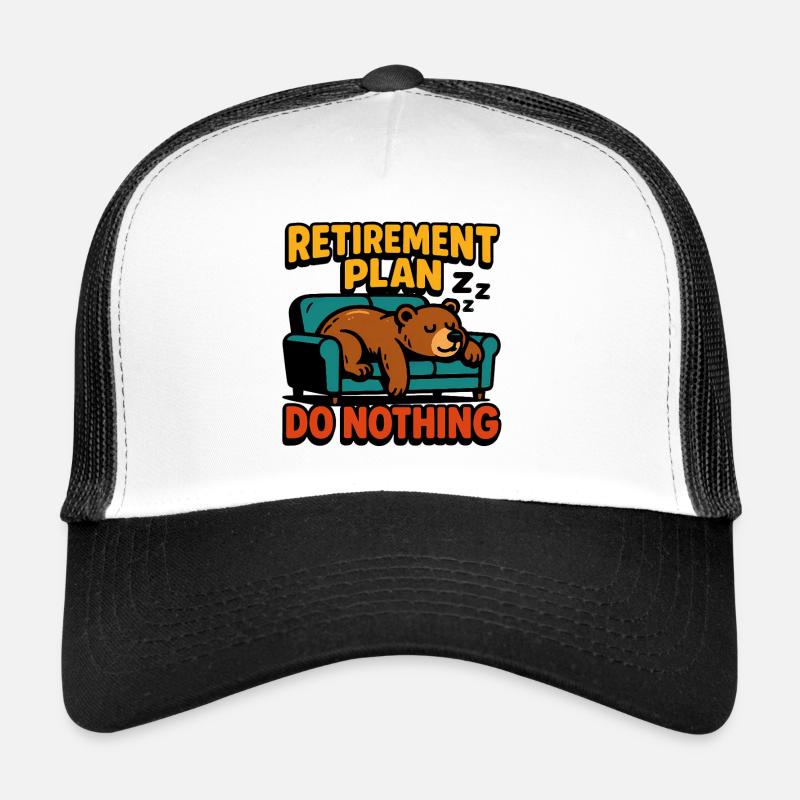 Retirement plan: doing nothing - Trucker Cap - white/black