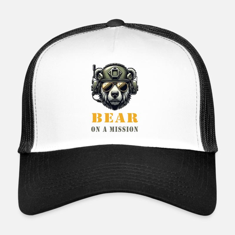 Ours en mission / Conception militaire Casquette trucker 