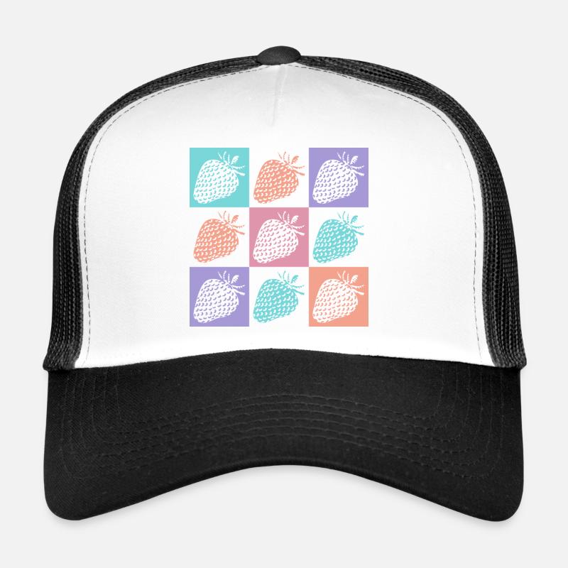Fraises Couleurs vives de l’été Casquette trucker 
