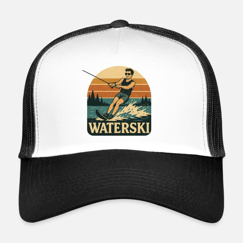 Illustration d’aventure de ski nautique Casquette trucker 