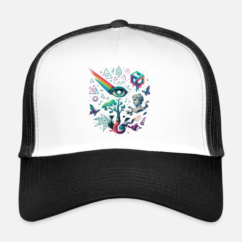 Gedankenblüte - Trucker Cap - Weiß/Schwarz