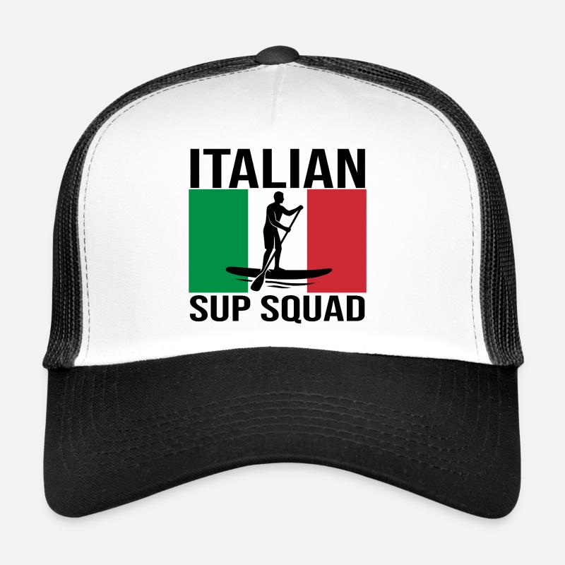 Italian SUP Crew Paddle-Shirt - Trucker Cap - Weiß/Schwarz