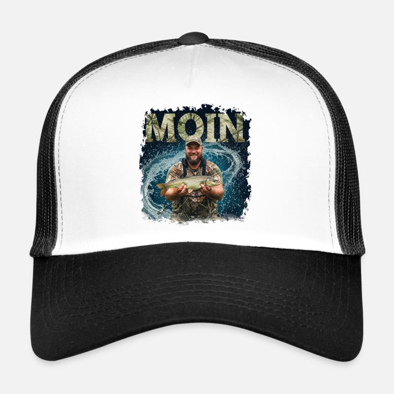 Moin Anglerglück - Trucker Cap - Weiß/Schwarz