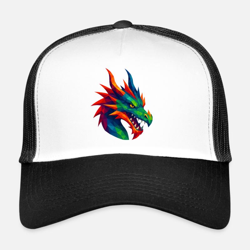 WPAP Style Animals - Dragon Trucker Cap