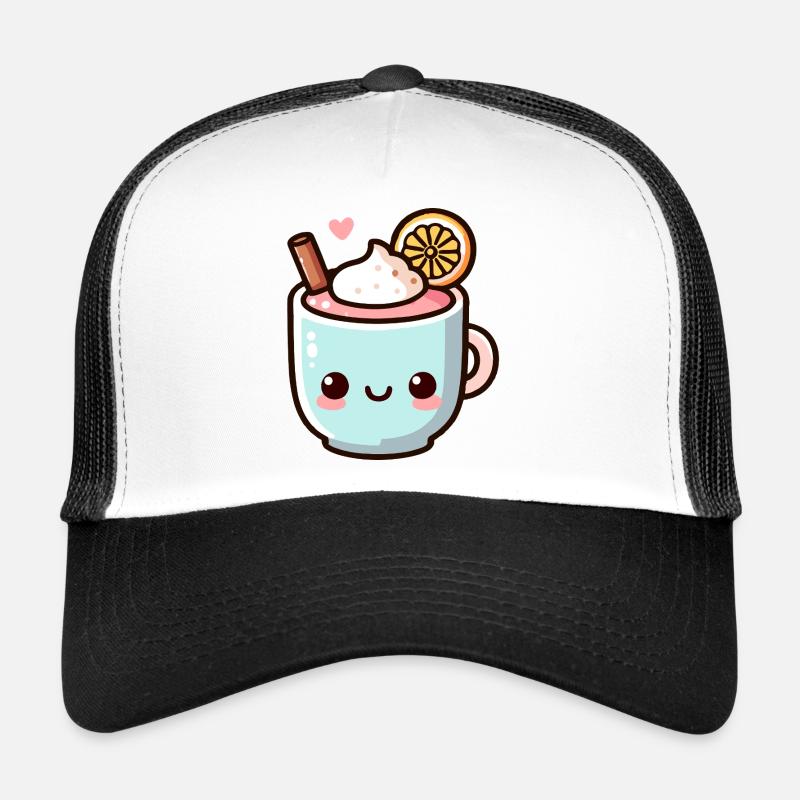 Niedliches Zitrus-Kaffeetassen-Design Trucker Cap