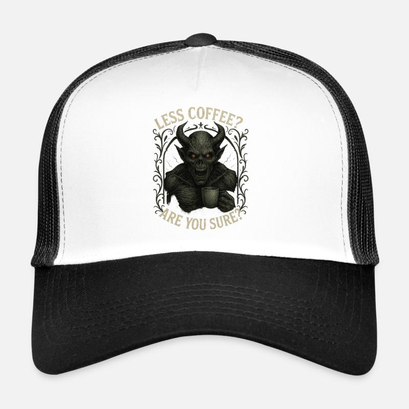 Dark Roast Coffee Demon Trucker Cap