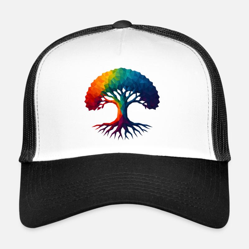 WPAP Style - Yggdrasil World Tree World Ash Trucker Cap