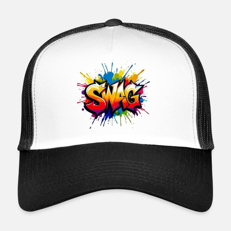 Style graffiti expressif avec des couleurs vives Casquette trucker 