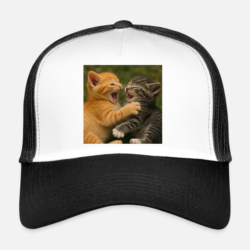 Cousins chats sauvages au combat Casquette trucker 