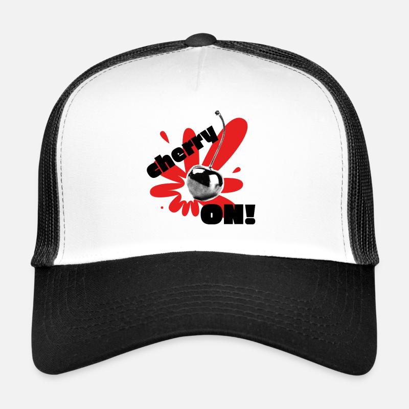 Cherry on! - Trucker Cap - white/black