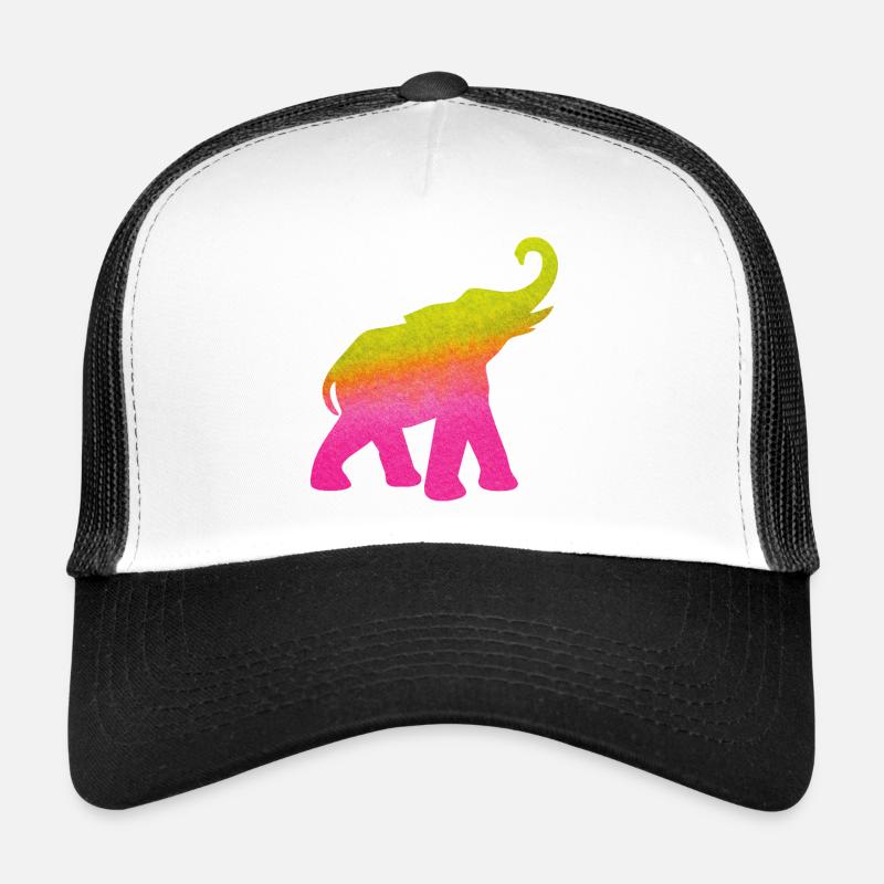 Yoga Éléphant Aquarelle Coloré Inde om Namaste Casquette trucker 