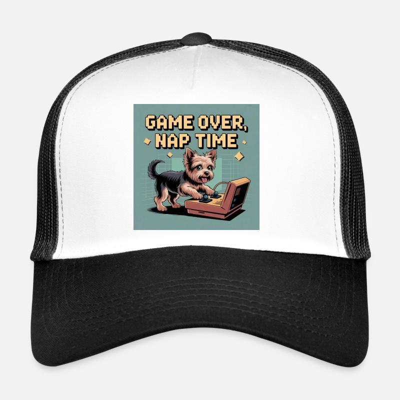 Dog and Console: Virtual Gameplay - Trucker Cap - white/black