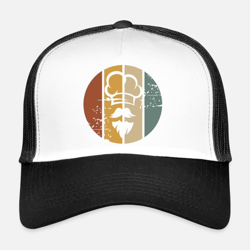 retro Bäckerei und Koch Symbol - Restaurants Logo Trucker Cap