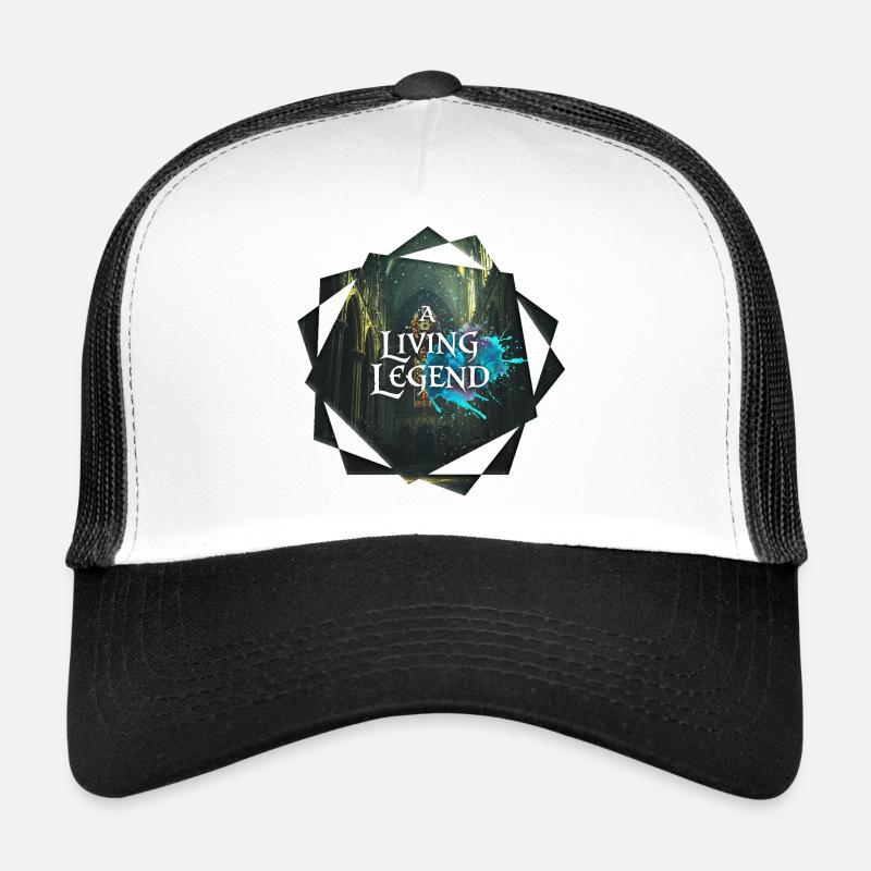 Eine lebende Legende - A Living Legend - Trucker Cap - Weiß/Schwarz