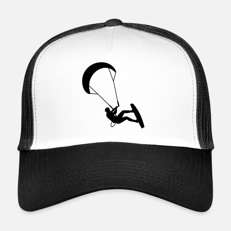 Kiter. Kitesurfing - Trucker Cap - Weiß/Schwarz