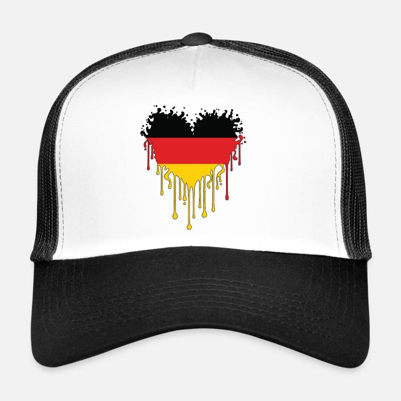Dripping Heart German Flag Art Trucker Cap
