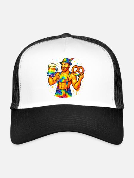 Fierté bavaroise - Casquette trucker  - blanc/noir - Devant